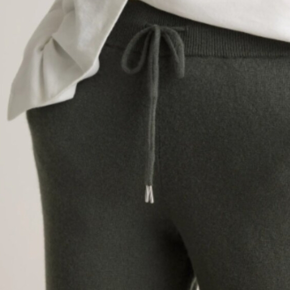 Quince Warm Moss Green Mongolian Cashmere Jogger Sweatpants - Picture 7 of 8